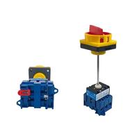 QRJAZHNTP Interruptor aislador con candado 63A 3 Fases 2 Posiciones Encendido-Apagado con Barra de Aluminio gabinete selector de Leva giratoria YMD11-63B