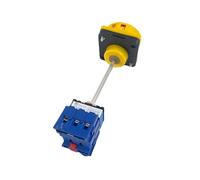QRJAZHNTP Interruptor aislador con Poste de extensión, Serie YMD11-B, Panel de Bloqueo con candado, Montaje en riel DIN, selector de Leva rotativa de Encendido/Apagado 3/4P, reemplazo de LW30(63A 4P)