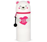 QRKPVHD Kawaii Estuche Escolar de Silicona Blanda 2 en 1, Portalápices de Mesa, Animales, Cremallera Cute Estuche Papeleria Cremallera para Lápices Colores Rotuladores Niños Niñas (Osos amorosos)