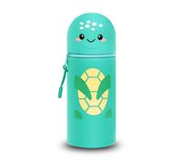 QRKPVHD Kawaii Estuche Escolar de Silicona Blanda 2 en 1, Portalápices de Mesa, Animales, Cremallera Cute Estuche Papeleria Cremallera para Lápices Colores Rotuladores Niños Niñas (Tortugas)