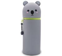 QRKPVHD Kawaii Estuche Escolar de Silicona Blanda 2 en 1 - Portalápices de Mesa, Cremallera, Estuche Papeleria de Cremallera para Lápices para Niños Niñas (Koala orejitas)
