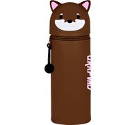 QRKPVHD Kawaii Estuche Escolar de Silicona Blanda 2 en 1, Portalápices de Mesa, Dulces Nutria marrón, Cremallera Cute Estuche Papeleria de Cremallera para Lápices de Colores Rotuladores Niños Niñas