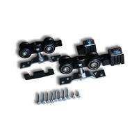 QRNHPJLJK 1 Uds. Polea de Cuatro Ruedas for Puerta corredera de Madera Maciza, polea de Rueda con polea amortiguadora(Beige)