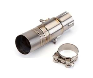 QRPTMBNF Tubo adaptador 51 mm Compatible con Kawasaki Ninja 400 2017+ | Slip-on 51mm Muffler Adapter Tube Middle Link Pipe Escape Compatible con Kawasaki Z400 2019+(Titaniumalloy bright)