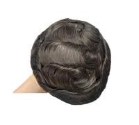 QRSTUVXZY Peluca para Hombres Men Human Hair Toupee,130 Density Natural Hairline Mono Base Man Hairpiece Replacement System Unit Wigs(Light Brown,6"X8")