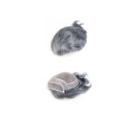 QRSTUVXZY Peluca para Hombres Prótesis capilar Masculina con Encaje Frontal de PU, Sistema de reemplazo de Cabello Humano, peluquín for Hombres, Base Mono(1B40#)