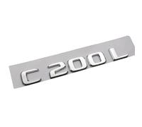 QRSWEWPA Coche Emblema Etiqueta Engomada para C200 C200L C260L C300 E200 E200L E300 E300L E320L AMG,Metal Insignia 3D Cromado Coche Pegatina,Silver C200L