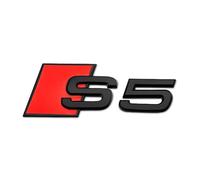 QRSWEWPA Coche Emblema Etiqueta Engomada para S3 RS3 S4 RS4 S5 RS5 S6 RS6 S7 RS8 v6t v8t,Metal Insignia 3D Cromado Coche Pegatina,Black S5