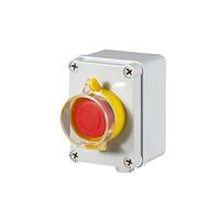 QRUYHBAJU Caja de Botones for Interiores y Exteriores, Interruptor de Arranque de Emergencia, reinicio de energía, Alarma, Puerta de Hierro, Motor de Ascensor, Caja de Control eléctrico(2P)