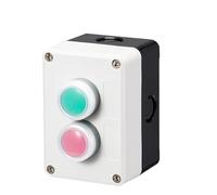 QRUYHBAJU El símbolo de Flecha Indica el Interruptor de Caja de Botones Impermeable momentáneo de reinicio automático de Inicio y Parada, Parada de Emergencia, Caja de Control Industrial(45692)