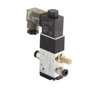 QRUYHBAJU Electroválvula neumática de 3 vías 3V110-06 NO NC, 12 V CC, 24 V CA, 110 V, 220 V, Control de aire, válvula solenoide de gas eléctrico, Cuerpo de válvula de aluminio (3v110-06 Nc 12mm,AC