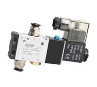 QRUYHBAJU Electroválvula neumática de Aire Normalmente Cerrada 3V210-08-NC CC 24 V CA 220 V Normalmente Abierta 3V110-06-NO 3V210-08 3V310-10 3V410-15(3v410-15-nc Ac220v,Without Fittings)