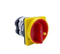 QRUYHBAJU Interruptor de Leva Giratorio Bipolar Serie YMZ12 de 20/25/32/50/75/125 A con Control de Motor de Corte de energía y candado.(25A)