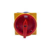 QRUYHBAJU Interruptor de Leva Giratorio de conmutación de aislador LW26GS-63A Perilla de Corte de energía Candado Circuito de Control Maestro Apagado-Encendido LW28 YMW26(3P 12Terminals)
