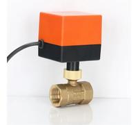 QRUYHBAJU Válvula de Bola eléctrica motorizada KAT1“ a 2 "válvula de Bola de latón de 2 vías AC220V DC12V 24V 2 vías 3 Cables Control de 2 Puntos for Gas Agua Aceite(DC24V,DN50)