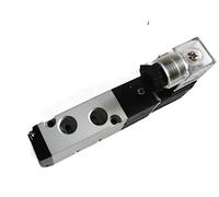 QRUYHBAJU Válvula solenoide neumática 4V110-06 4V110-M5 Puerto 1/8 Pulgadas BSP M5 12V 24v DC Válvula de Control de 5/2 vías con Cable Tipo Enchufe Luz LED 1 Uds(12v-Wire Lead Type,M5)
