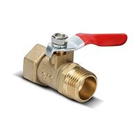 QRUYHBAJU Válvula Válvula de Bola pequeña de latón 1/8" 1/4'' 3/8'' 1/2'' Rosca Hembra/Macho Conector de válvula de latón Junta Adaptador de acoplador de Montaje de tubería de Cobre(1/8 Inch)