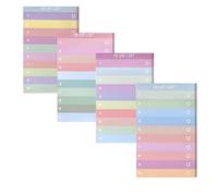 QRZLP 4 Pack Lined Legal Pads, 3 x 5 Inch Rainbow Small Notepads with 50 Pages Wide/Legal Ruled Note Pads To-Do Lists for Office, Study.