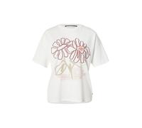 QS Camiseta marrón rojizo / caña / blanco XXL marrón rojizo / caña / blanco