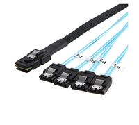 QSBVSO 0.5m interno M~ni Sas a 4 x SATA Cable (SFF-8087 a SATA Desvío de ruptura), M~ni Sas Host/Controlador a 4 SATA Objetivo/backplane(1M)