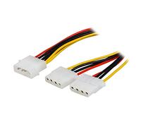 QSBVSO 1 8awg 8 Pulgadas de alimentación de computadora IDE 4 -Pin Molex Lp4 Cable de cable de alimentación de divisor hembra a 2 x, disco de disco duro CD de DVD HDD