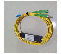 QSBVSO 10 unids/lote 1X2 SC/UPC SC PLC divisor de fibra óptica monomodo FT-TH PLC caja divisora SM PLC 1x2 SC/UPC SC