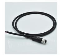 QSBVSO 1pc M12 8 pin con conector de enchufe femenino con cable 1 metro 2 4AWG P-V-C cable de moldeo de inyección oscura M12 IP67 Cable de conector impermeable
