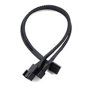 QSBVSO 1pcs / 2pcs / 5pcs 4 pin Pwm Divisor 4pin Pwm Mujer a 3/4 PIN Pwm Cable adaptador Compatible With computadora UPC Cable de alimentación de manga de fanático de la caja(1pcs)