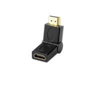 QSBVSO Adaptador de conector Hdmi- Cable compatible 90 ángulo de esquina dejado hacia arriba hacia abajo hacia abajo el extensor hembra masculino, M~ni/micro a HDMI Extensión(Adjustable HDMI M-F)