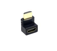 QSBVSO Adaptador de conector Hdmi- Cable compatible 90 ángulo de esquina dejado hacia arriba hacia abajo hacia abajo el extensor hembra masculino, M~ni/micro a HDMI Extensión(UP HDMI M-F)