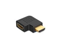 QSBVSO Adaptador de conector Hdmi- Cable compatible 90 ángulo de esquina dejado hacia arriba hacia abajo hacia abajo el extensor hembra masculino, M~ni/micro a HDMI Extensión(Right HDMI M-F)