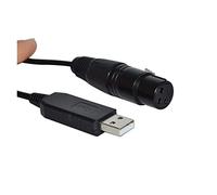 QSBVSO CABLE CONVERTIDOR USB A RS485 3 PINES 3P DMX512 512 XLR HEMBRA FT232RL Compatible Con CONTROLADOR DE ESCENARIO FREESTYLER KABLE(5M,Color C)