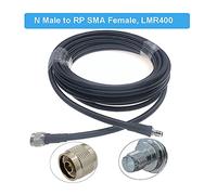 QSBVSO Lmr400 Pigtail n mujer a Rp-sma Mujer 50 ohmios Rf Jersey de cable de extensión Compatible With 4g lte Señal de teléfono celular(N M to RP SMA F,20M)