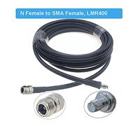 QSBVSO Lmr400 Pigtail n mujer a Rp-sma Mujer 50 ohmios Rf Jersey de cable de extensión Compatible With 4g lte Señal de teléfono celular(N F to SMA F,5M)