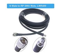 QSBVSO Lmr400 Pigtail n mujer a Rp-sma Mujer 50 ohmios Rf Jersey de cable de extensión Compatible With 4g lte Señal de teléfono celular(N M to RP SMA M,5M)