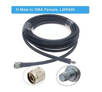 QSBVSO Lmr400 Pigtail n mujer a Rp-sma Mujer 50 ohmios Rf Jersey de cable de extensión Compatible With 4g lte Señal de teléfono celular(N M to SMA F,20M)