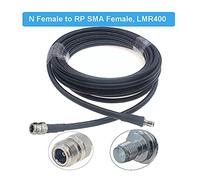 QSBVSO Lmr400 Pigtail n mujer a Rp-sma Mujer 50 ohmios Rf Jersey de cable de extensión Compatible With 4g lte Señal de teléfono celular(N F to RP SMA F,8M)
