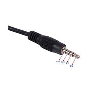 QSBVSO RS232 USB 4 Convertidor de cable de adaptador de serie estéreo de 3.5 mm de 3,5 mm(Standard Item)