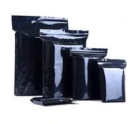QSCTYG Bolsas Envios Paquetes 100 unids/Lote 12 Alambre Bolso Sellado Negro Sellado Sellado Bolsas de plástico Poly Cremallera Bolsas con Cremallera Bloqueo de Almacenamiento Bolsa de Envolvente 456