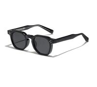 QSCTYG Gafas de sol moda Marco pequeño cuadradas Mujeres Viajes Fiesta Negocios(C01 Black)