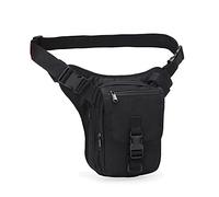 QSCTYG Pernera Moto Nylon Men Hip BAÑ Bum Black Bolsa DE Motorycle RINER Boca Casual MAJO Asalto Fanny Waist Pack Bolsas 466 (Color : Black)