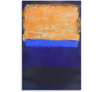 QSDTGHUIKP Azul marino naranja de Mark Rothko póster Arte abstracto en la pared Cuadro a color Grabados de Mark Rothko Pintura estética para decoración de dormitorio 40x60cm sin marco