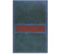 QSDTGHUIKP Azul, verde y rojo de Mark Rothko Póster Arte abstracto en la pared Cuadro a color Grabados de Mark Rothko Pintura estética para decoración de dormitorio 40x60cm Sin marco