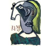 QSDTGHUIKP Cabeza de mujer de Pablo Picasso Cartel de lienzo Arte abstracto en la pared Pintura vintage Grabados de Pablo Picasso para decoración de oficina 40x55cmx1 Sin marco