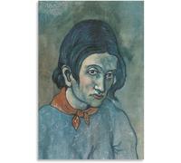 QSDTGHUIKP Cabeza de una mujer de Pablo Picasso Póster Cubismo Pintura en lienzo Arte abstracto en la pared Cuadro de Pablo Picasso Grabados para la decoración del dormitorio 50x80cm Sin marco