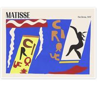 QSDTGHUIKP El cartel de The Circus 1947 de Henri Matisse Arte mural en lienzo Impresiones estéticas Pintura de Henri Matisse para oficina Decoración cuadruética del hogar 40x65cm Sin marco