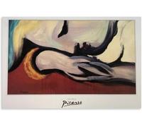 QSDTGHUIKP El resto de Pablo Picasso Pintura vintage en lienzo Ilustración abstracta de la mujer dormida Cuadro de Pablo Picasso Grabados para decoración del hogar 50x80cm sin marco