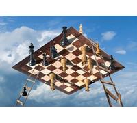 QSDTGHUIKP Famoso póster de M.C Escher Vision Impresiones en color Ilustración abstracta de pared Picture 《Chessboard》 Pintura de lienzo de M.C Escher para decoración del hogar 50x70cm sin enmarcar