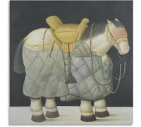 QSDTGHUIKP Fernando Botero Fat Horse Wall Art Vintage Poster Fernando Botero Prints Classic Canvas Painting Abstract Picture for Home Decor 60x60cm Frameless