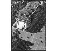 QSDTGHUIKP M.C. Escher《Delft》Póster Surrealismo Pintura sobre lienzo Pop paisajes Grabados de M.C. Escher para la pared del salón Decoración cuadrangular 40x60cm Sin marco